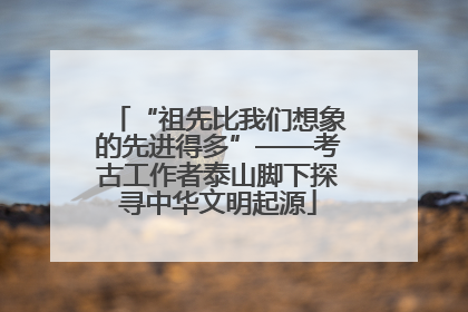 “祖先比我们想象的先进得多”——考古工作者泰山脚下探寻中华文明起源