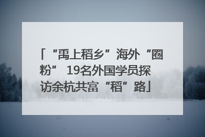 “禹上稻乡”海外“圈粉” 19名外国学员探访余杭共富“稻”路