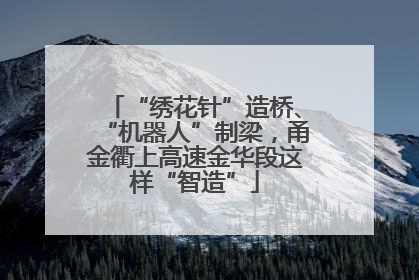 “绣花针”造桥、“机器人”制梁，甬金衢上高速金华段这样“智造”