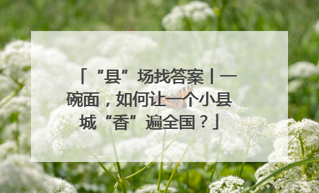 “县”场找答案丨一碗面，如何让一个小县城“香”遍全国？