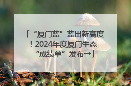 “厦门蓝”蓝出新高度！2024年度厦门生态“成绩单”发布→