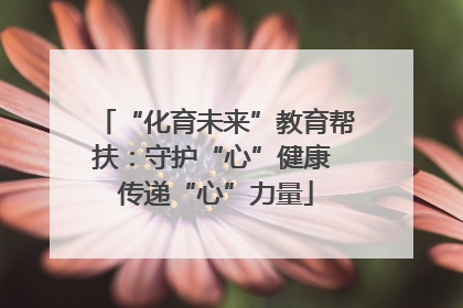 “化育未来”教育帮扶：守护“心”健康 传递“心”力量