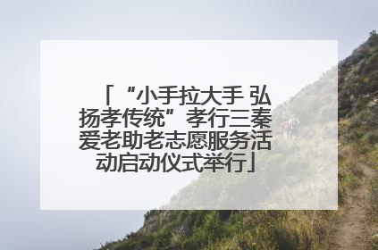 “小手拉大手 弘扬孝传统”孝行三秦爱老助老志愿服务活动启动仪式举行