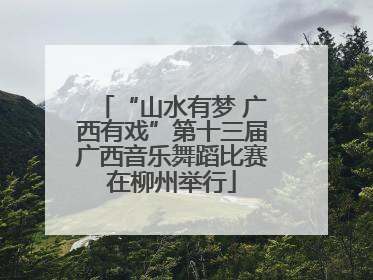 “山水有梦 广西有戏”第十三届广西音乐舞蹈比赛在柳州举行