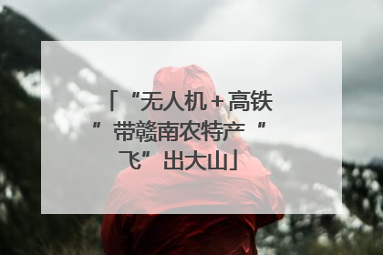 “无人机＋高铁”带赣南农特产“飞”出大山