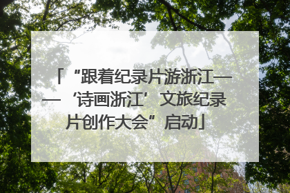 “跟着纪录片游浙江——‘诗画浙江’文旅纪录片创作大会”启动
