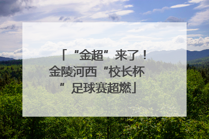 “金超”来了！金陵河西“校长杯”足球赛超燃