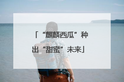 “麒麟西瓜”种出“甜蜜”未来