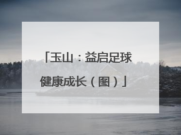 玉山：益启足球 健康成长（图）