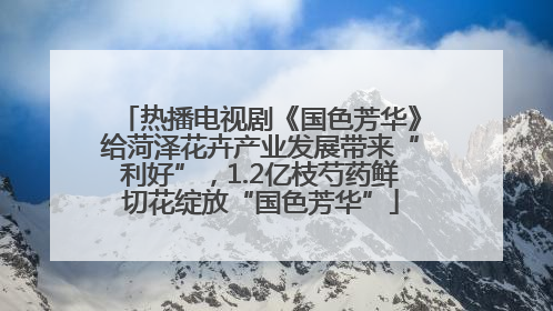 热播电视剧《国色芳华》给菏泽花卉产业发展带来“利好”，1.2亿枝芍药鲜切花绽放“国色芳华”