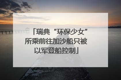 瑞典“环保少女”所乘前往加沙船只被以军登船控制