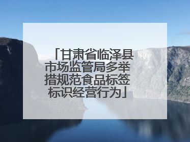 甘肃省临泽县市场监管局多举措规范食品标签标识经营行为
