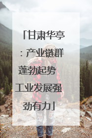 甘肃华亭：产业链群蓬勃起势 工业发展强劲有力
