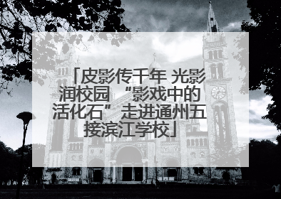 皮影传千年 光影润校园 “影戏中的活化石”走进通州五接滨江学校