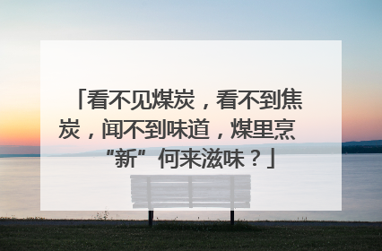 看不见煤炭，看不到焦炭，闻不到味道，煤里烹“新”何来滋味？