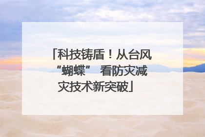 科技铸盾！从台风“蝴蝶” 看防灾减灾技术新突破