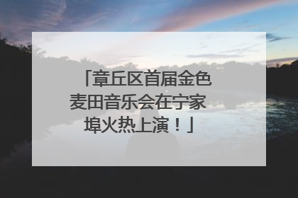 章丘区首届金色麦田音乐会在宁家埠火热上演！