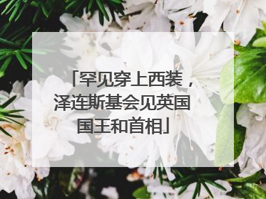 罕见穿上西装，泽连斯基会见英国国王和首相