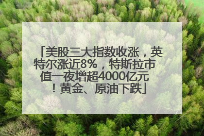 美股三大指数收涨，英特尔涨近8%，特斯拉市值一夜增超4000亿元！黄金、原油下跌