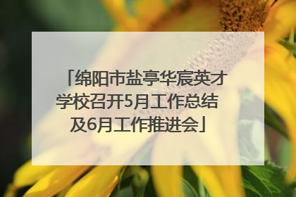 绵阳市盐亭华宸英才学校召开5月工作总结及6月工作推进会