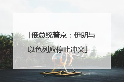 俄总统普京：伊朗与以色列应停止冲突