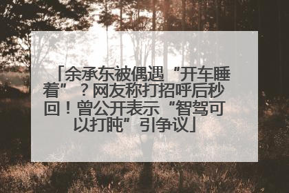 余承东被偶遇“开车睡着”？网友称打招呼后秒回！曾公开表示“智驾可以打盹”引争议