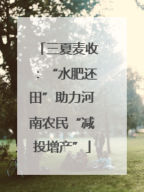 三夏麦收：“水肥还田”助力河南农民“减投增产”