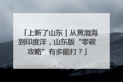 上新了山东｜从黄渤海到印度洋，山东版“零碳攻略”有多能打？