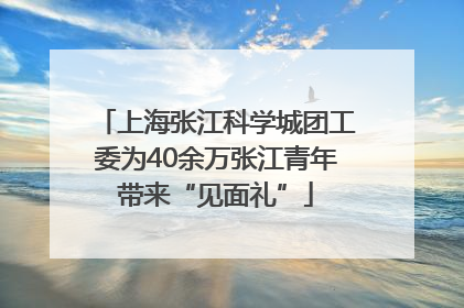 上海张江科学城团工委为40余万张江青年带来“见面礼”