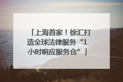 上海首家！徐汇打造全球法律服务“1小时响应服务仓”