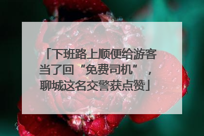 下班路上顺便给游客当了回“免费司机”，聊城这名交警获点赞