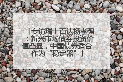 专访瑞士百达杨孝强：新兴市场债券投资价值凸显，中国债券适合作为“稳定器”