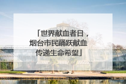 世界献血者日，烟台市民踊跃献血传递生命希望