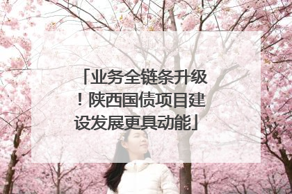 业务全链条升级！陕西国债项目建设发展更具动能