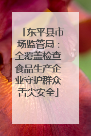 东平县市场监管局：全覆盖检查食品生产企业守护群众舌尖安全