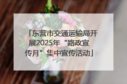 东营市交通运输局开展2025年“路政宣传月”集中宣传活动
