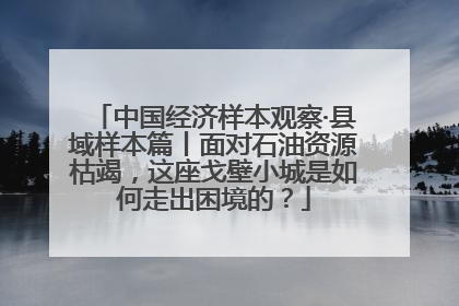 中国经济样本观察·县域样本篇丨面对石油资源枯竭，这座戈壁小城是如何走出困境的？