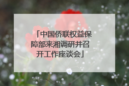 中国侨联权益保障部来湘调研并召开工作座谈会