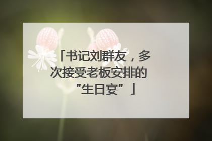 书记刘群友，多次接受老板安排的“生日宴”