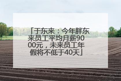 于东来：今年胖东来员工平均月薪9000元，未来员工年假将不低于40天