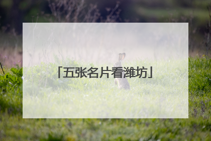 五张名片看潍坊