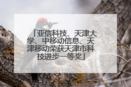 亚信科技、天津大学、中移动信息、天津移动荣获天津市科技进步一等奖
