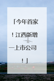 今年首家！江西新增一上市公司！