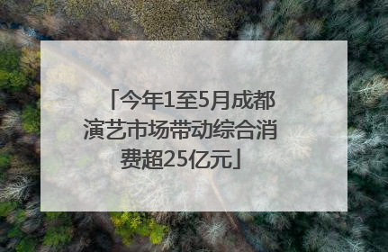 今年1至5月成都演艺市场带动综合消费超25亿元