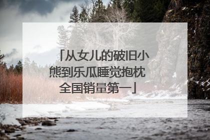 从女儿的破旧小熊到乐瓜睡觉抱枕全国销量第一