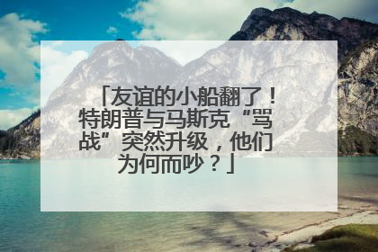 友谊的小船翻了！特朗普与马斯克“骂战”突然升级，他们为何而吵？