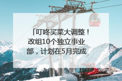 叮咚买菜大调整！改组10个独立事业部，计划在5月完成App端全面改版