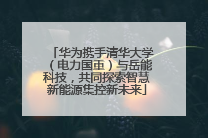 华为携手清华大学（电力国重）与岳能科技，共同探索智慧新能源集控新未来