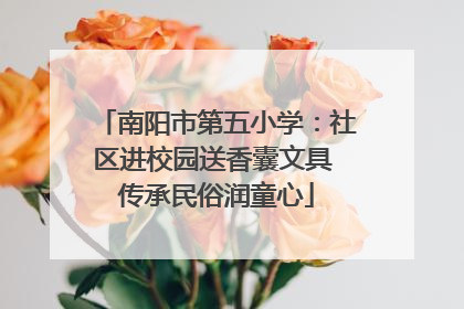 南阳市第五小学：社区进校园送香囊文具 传承民俗润童心