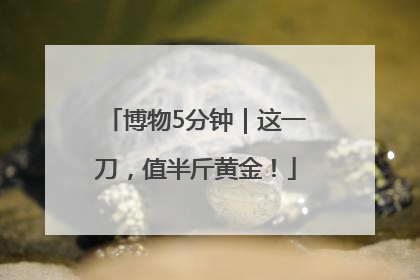 博物5分钟｜这一刀，值半斤黄金！